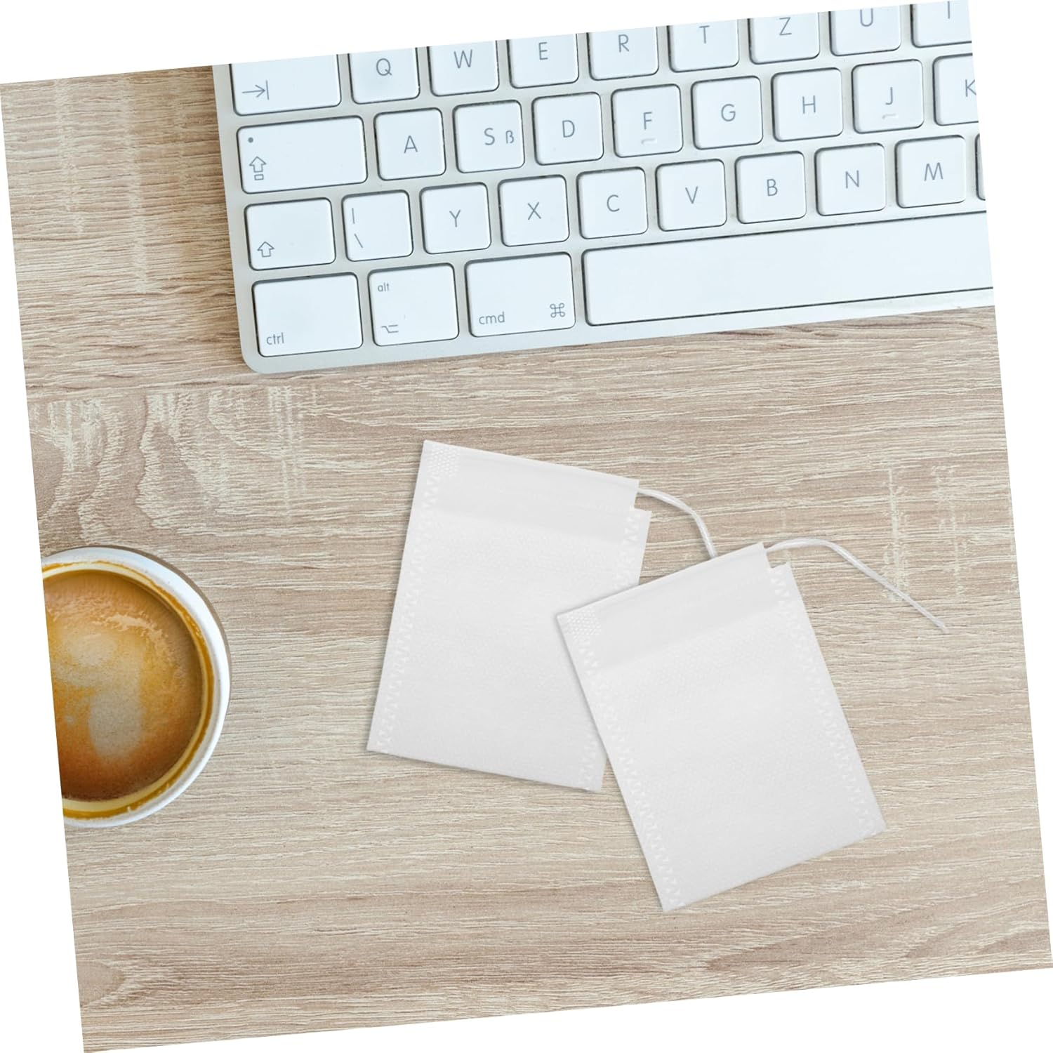 VICASKY 100Pcs Reusable Tea Sachets Loose Tea Strainer Detox Bags for Spa Home Easy Drawstring Sealing Design Multi-Function Filler Bags image number 3