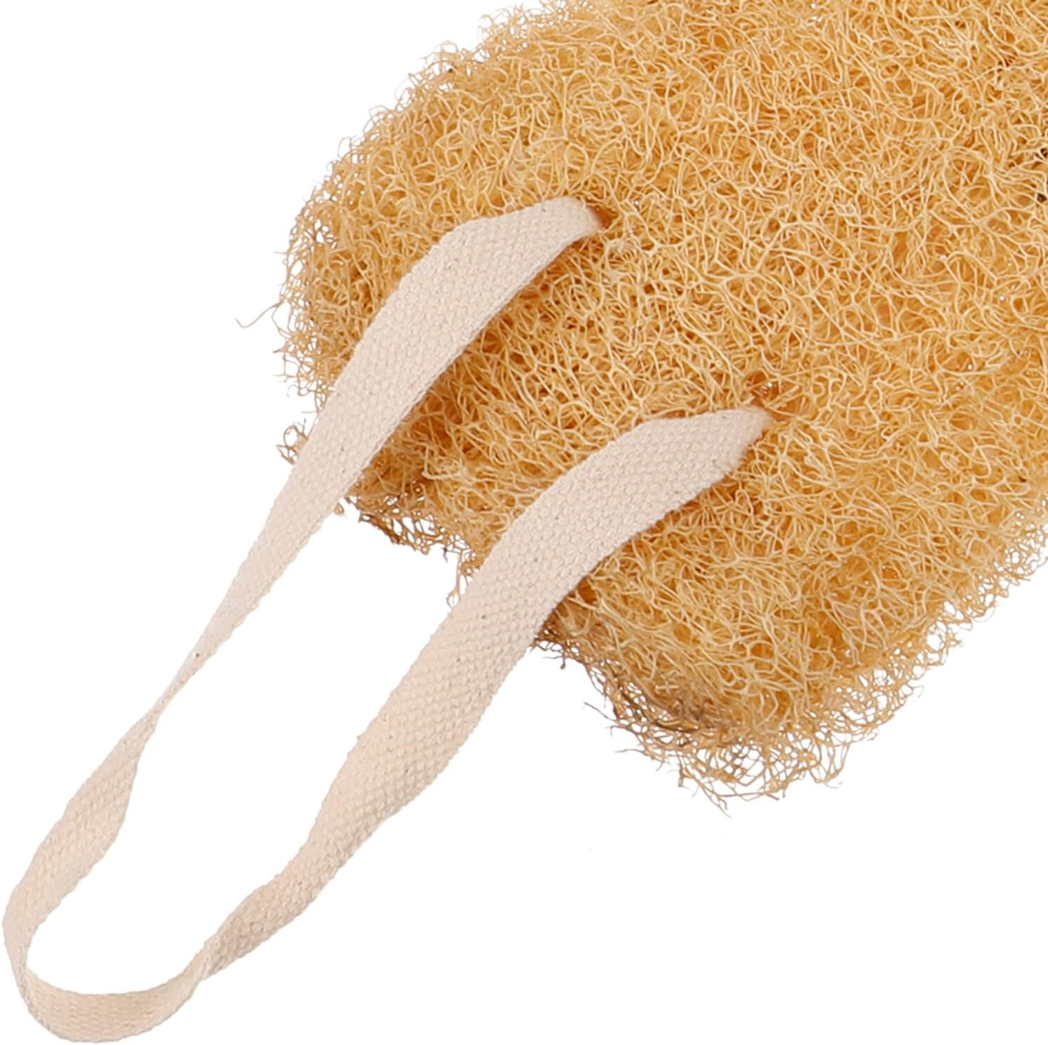 WESIEVYA Natural Loofah Body Scrubber Bath Exfoliating Washcloth Towel Gentle Skin Cleansing for Men Women Elderly Spa Shower Spa Self-Care Ritual image number 1