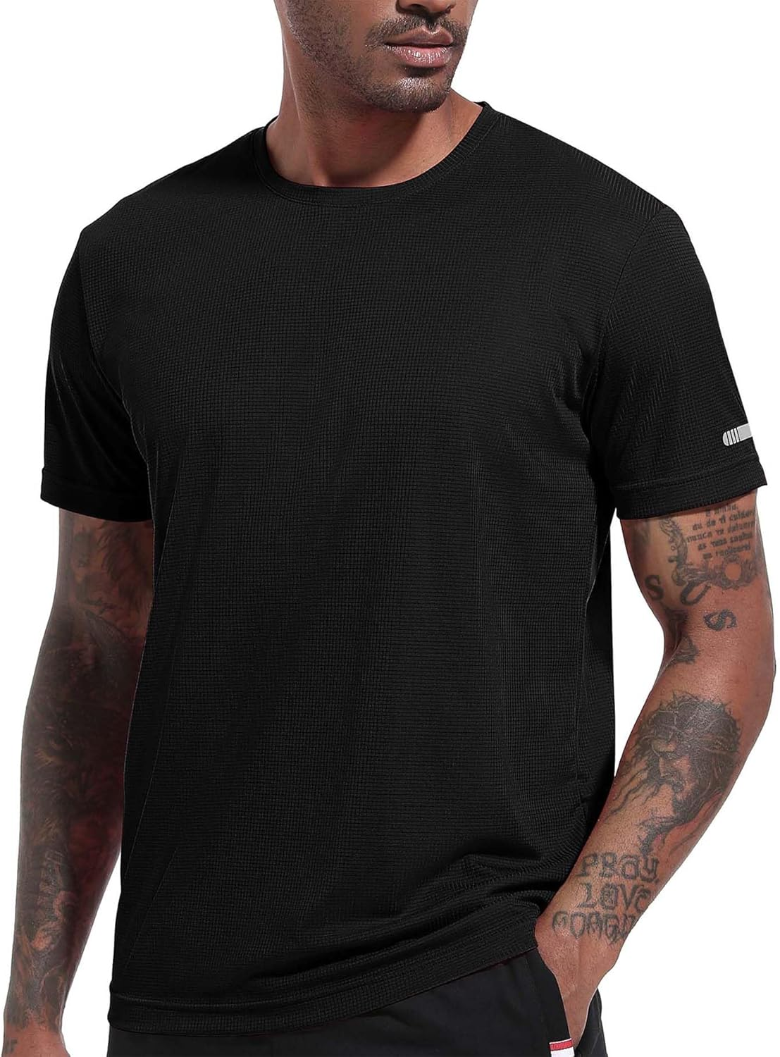 3/5 Pack Men'S T Shirts Gym T Shirts for Men Running Shirts Dry Fit Workout Shirts Training Shirts Exercise T Shirts image number 3