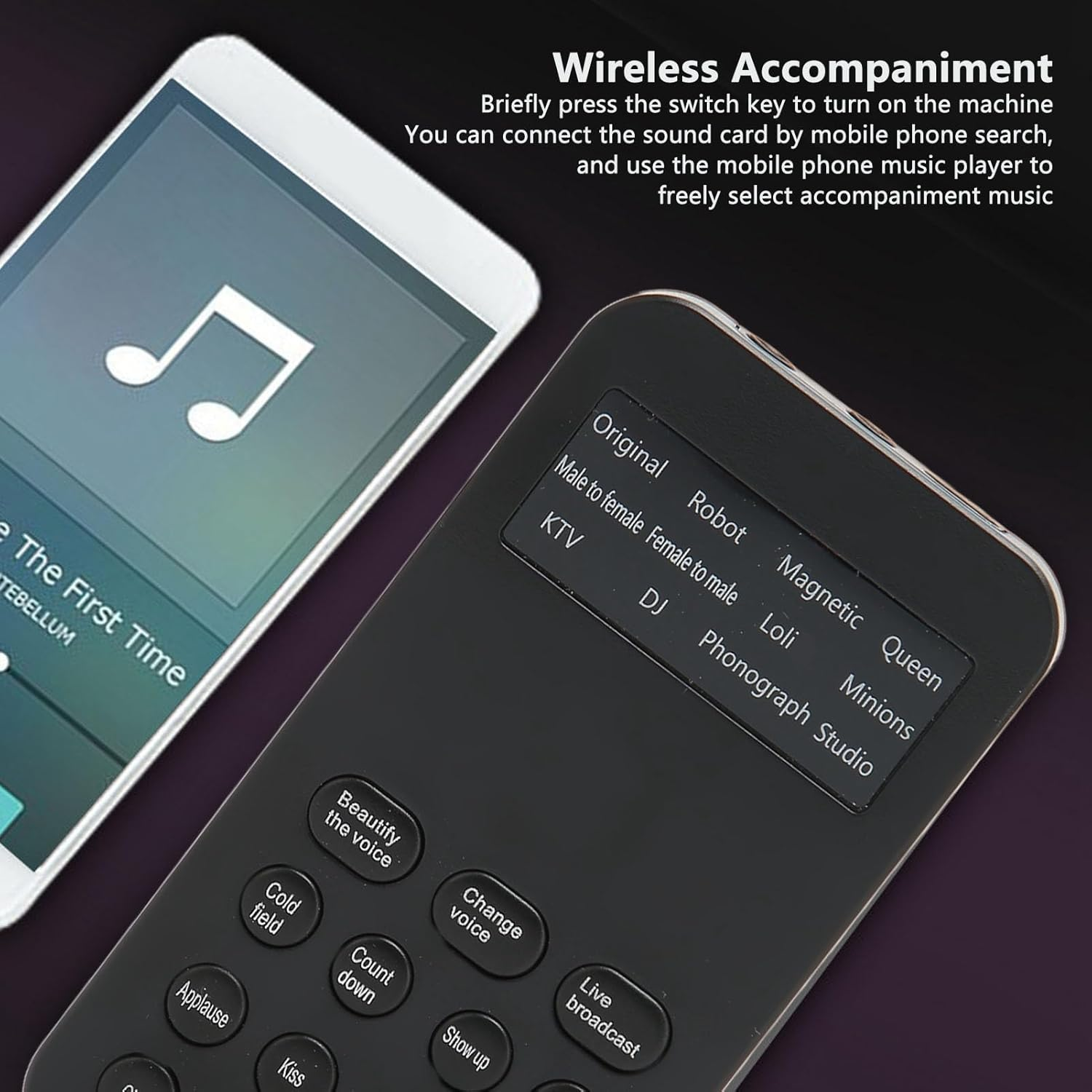 Voice Changer for Xboxone Switch Phone Computer PC Laptop, Handheld Mini Microphone Voice Disguiser Modulator, Adults Kids, 8 Sound Effects Machine - Styled image number 6