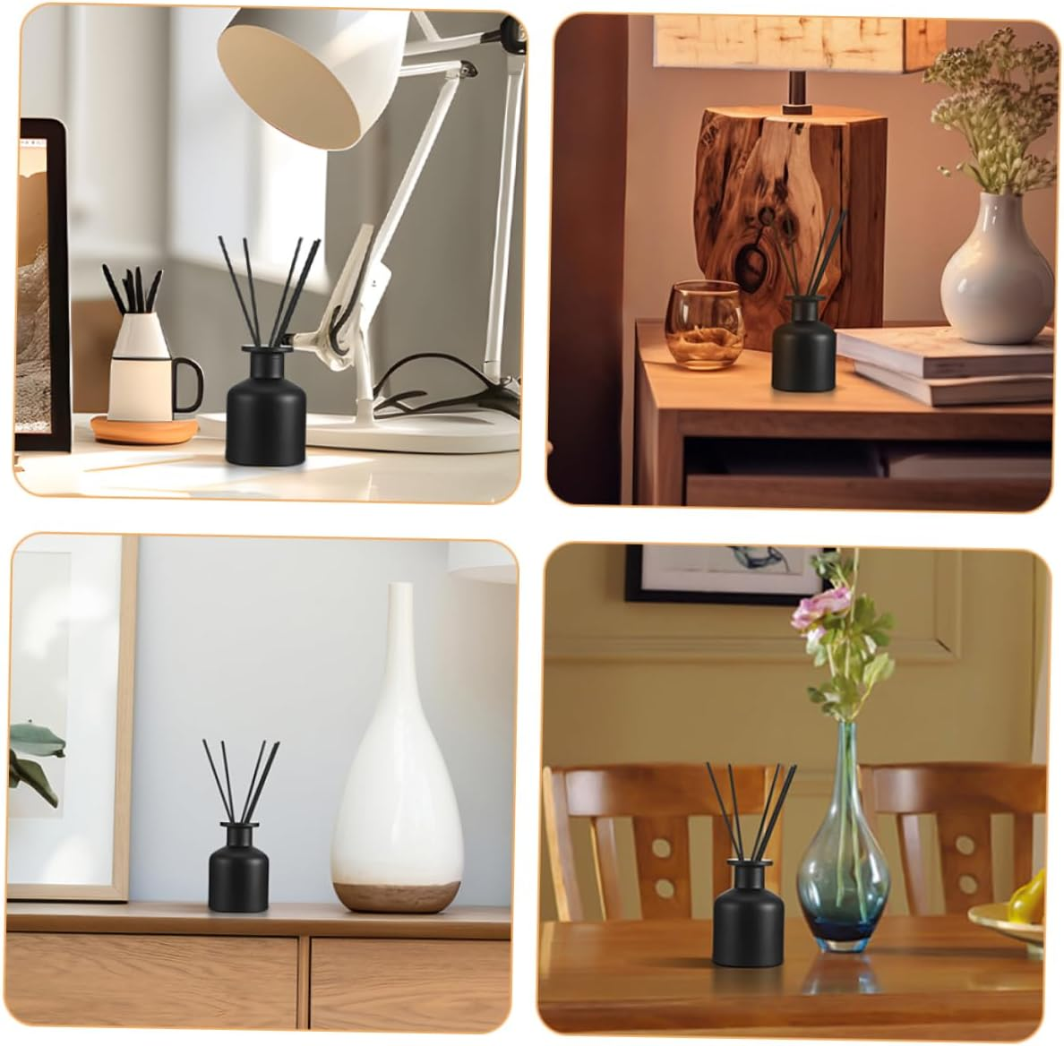 Glass Diffuser Bottle Aromatherapy Container Cylindrical Shape Refillable Glass Reed Diffuser Bottle Home Fragrance for Living Room Decoration image number 1