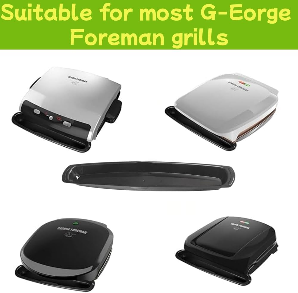 14.5" Grill Oil Grease Catcher Drip Tray Pan Replacment Part for G-Eorge Foreman 14.5", Suitable for Most Indoor Grills, Withstand Heat of the Grease Oil & Fat - Easy to Clean by Hand or Dishwasher image number 2