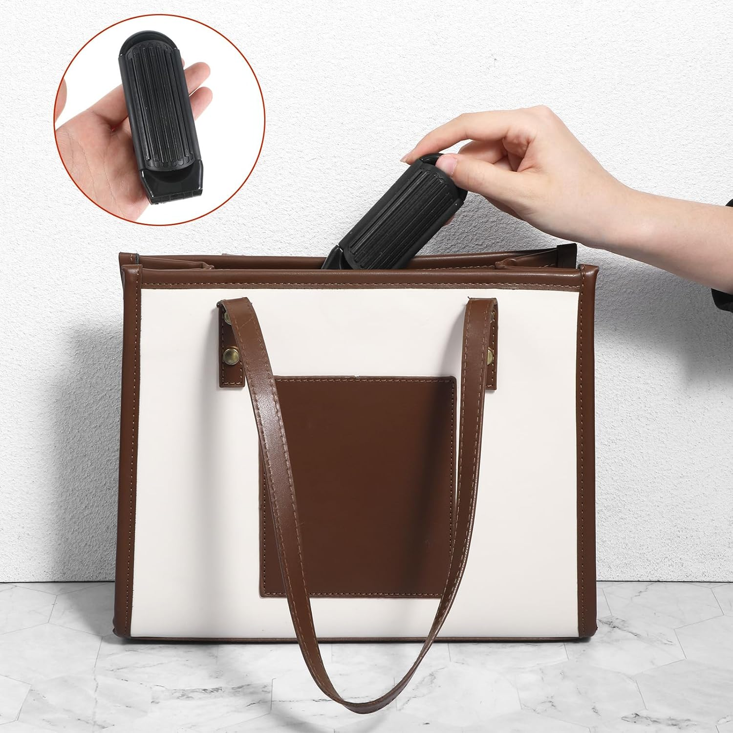 Folding Hair Brush with Mirror, 2 Pcs Portable Travel Brush for Women Pocket Size Anti-Static Mini Hairbrush Compact Massage Comb Hair Styling Tools for Women Girls Home Travel Gym Purse (Black) image number 5