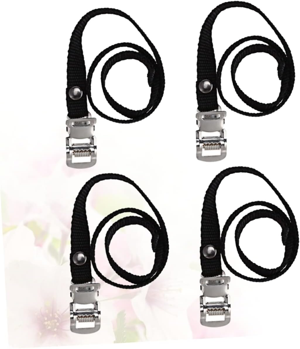 4 Pcs Bike Rack Support Strap Bike Pedal Straps Clips Replacement Rack S Exercise Mountain Toe Clips S Replacement Aluminum Alloy Support Belt image number 5
