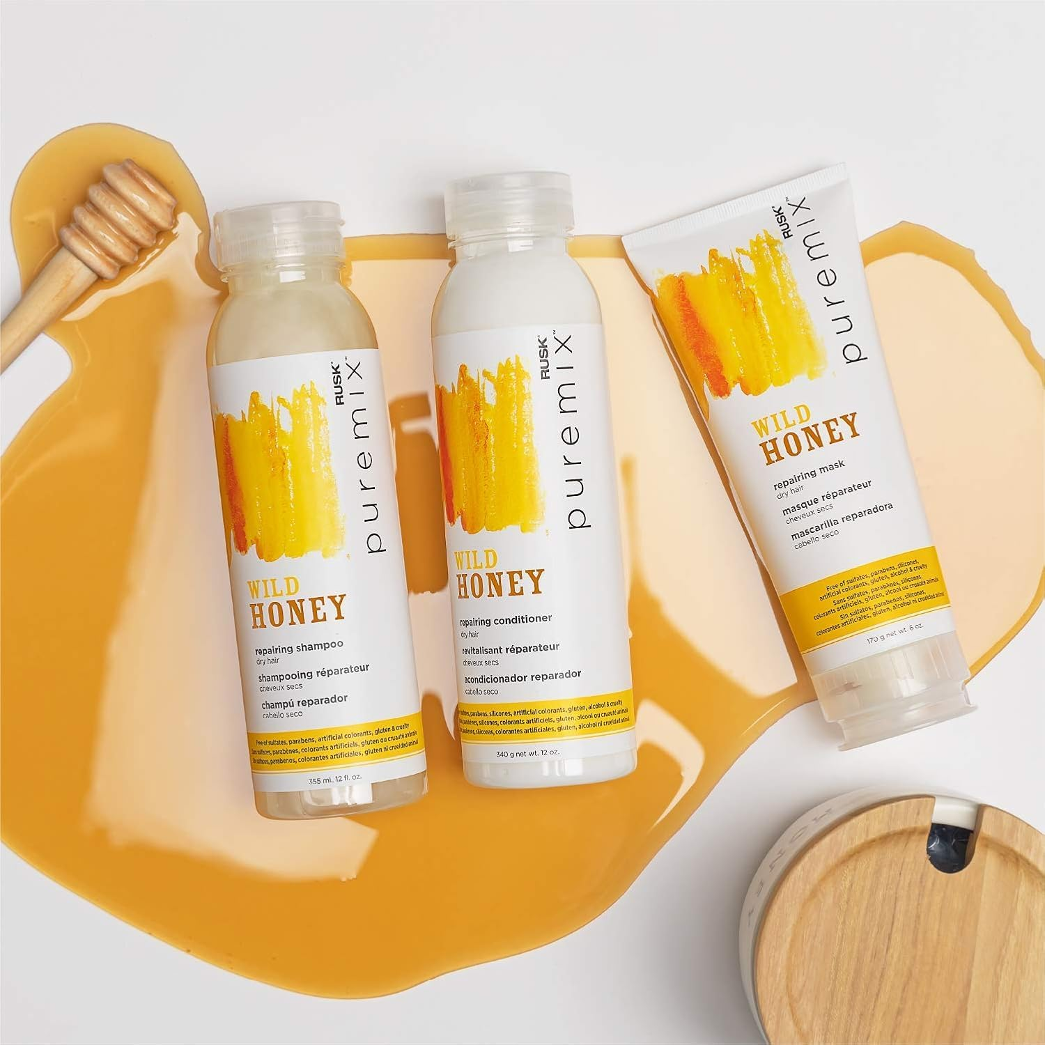 Rusk Puremix Wild Honey Repairing Mask - Dry Hair image number 4