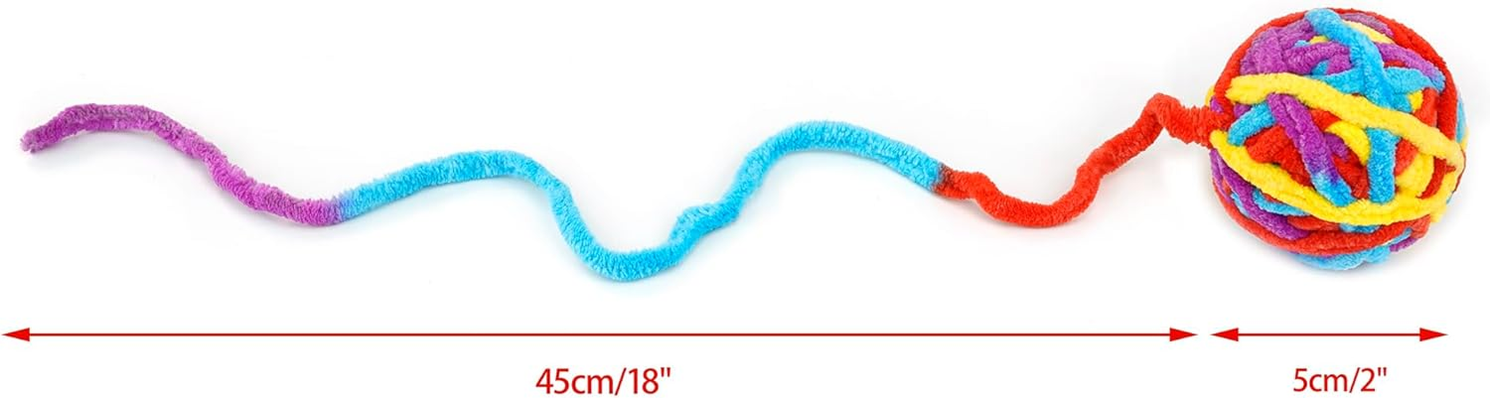 CHIWAVA 6 Pack 20" Woolen Yarn Cat Toys Ball with Bell 2" Large Indoor Cat Toy Balls Kitten Interactive Toys image number 6