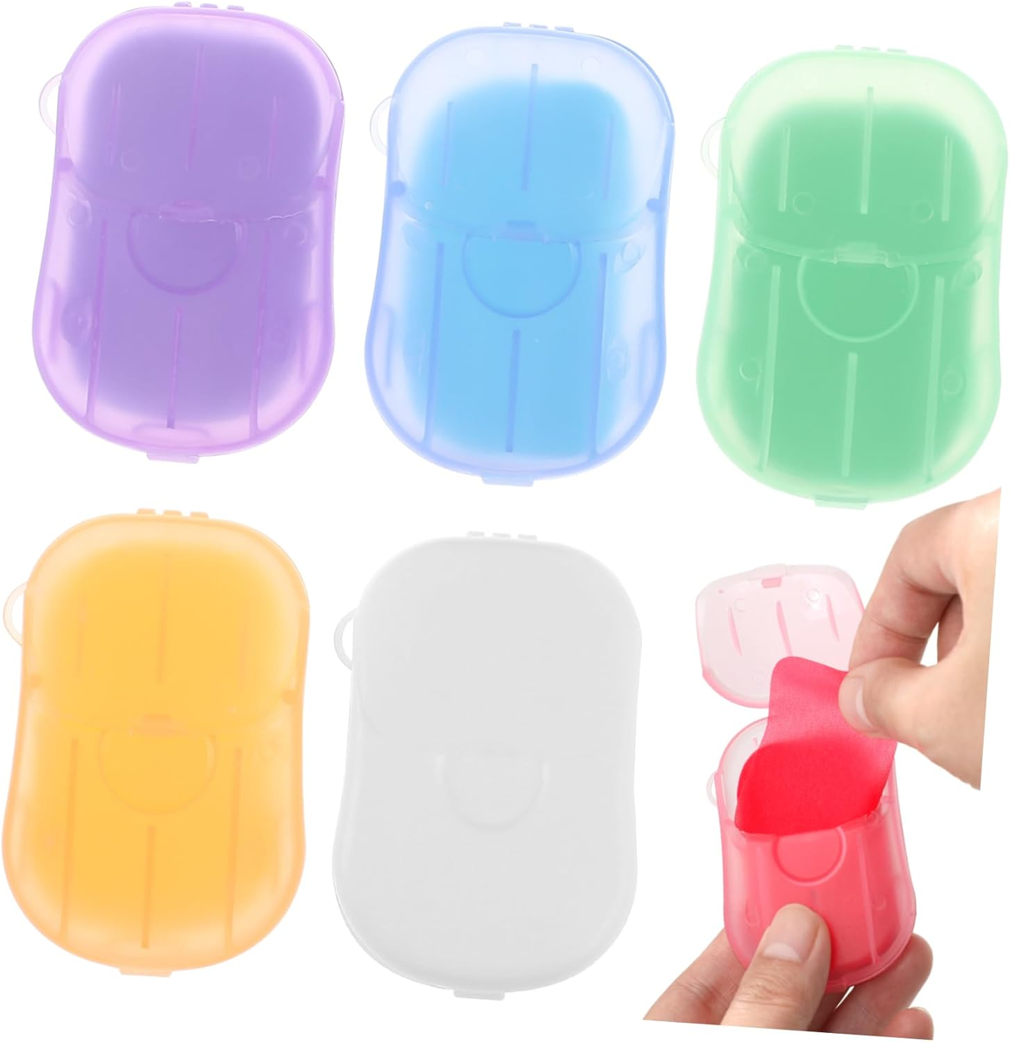 Abaodam 120Sheets Portable Travel Soap Foaming Paper Soaps for Camping Hiking with Milk Scents Convenient Outdoor image number 1