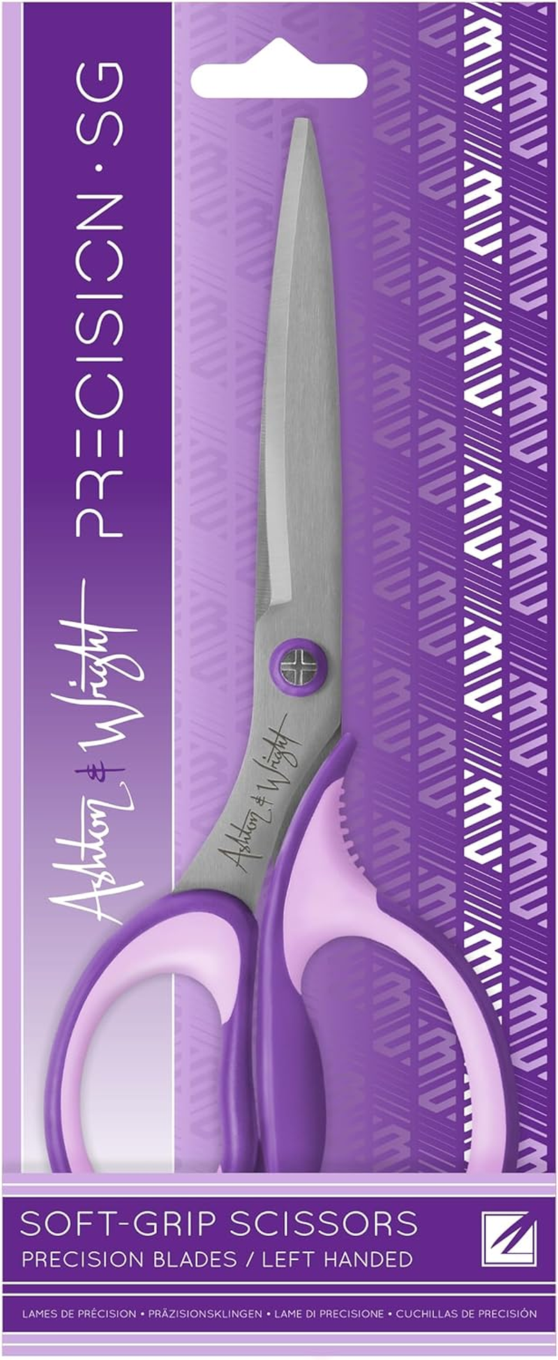 Ashton and Wright - Precision SG - Soft Grip Scissors for Office, Home, Kitchen, and Craft - 210Mm / 8&rdquo; - Steel Blades (Purple, Left Handed) image number 3
