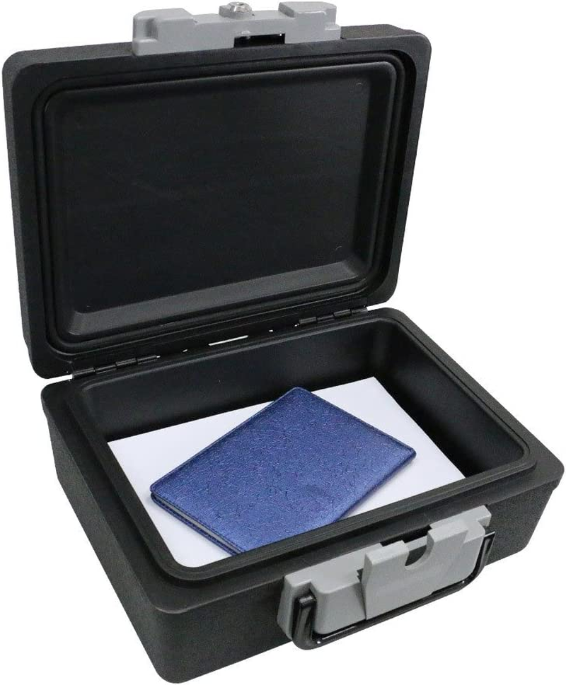 Security Box Fireproof Waterproof Chest Key Lockable Fit A4 Safe Cash Box Money image number 2