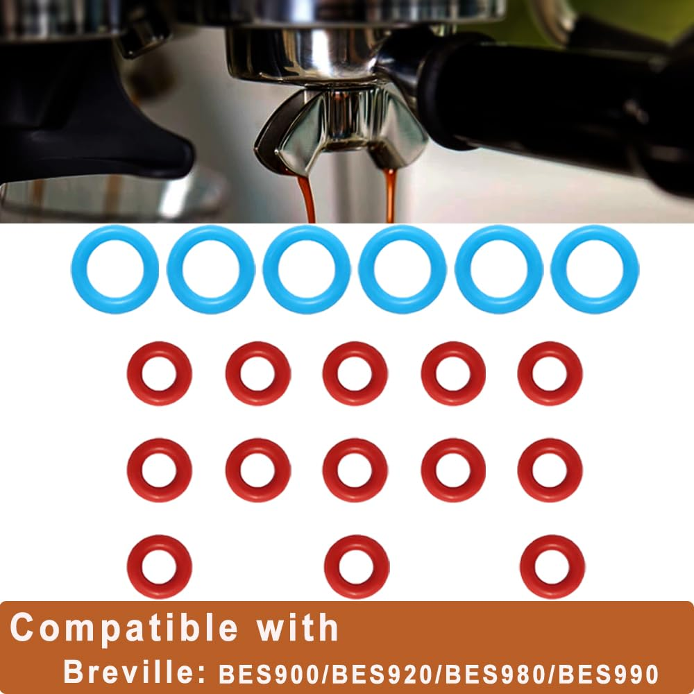 Silicone O-Ring Seal Compatible with Breville Espresso Machines BES900/920/980/990, 19 Pack of 2 Size image number 1
