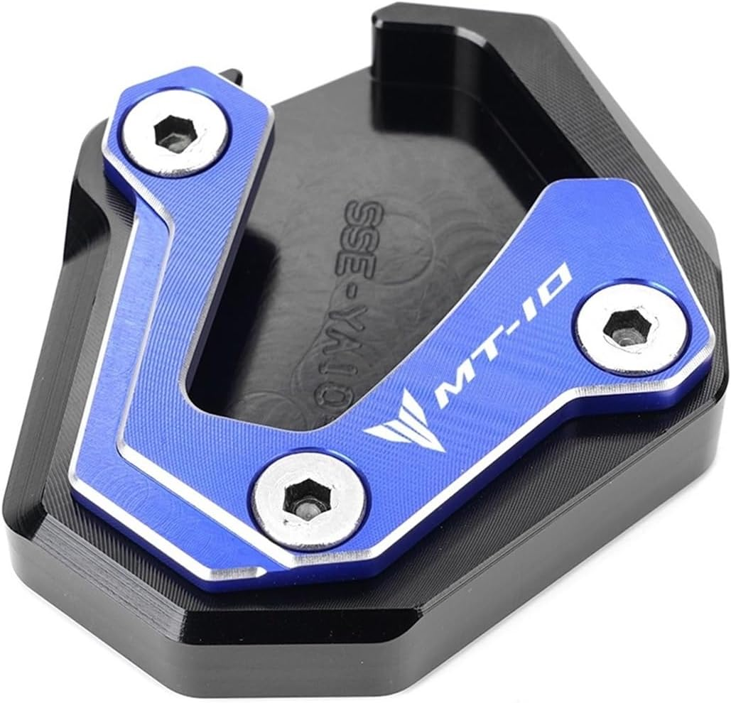 Motorcycle Accessories Compatible with MT-10 MT 10 FZ10 2016-2021 MT10 SP 2022 2023 2024 Kickstand Side Stand Extension Support Plate (Size : Blue MT-10)