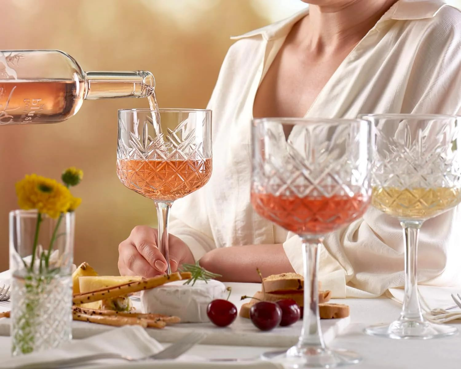 DELISOGA Timeless Cocktail Glasses Gin & Tonic | Long Stemware Glass Set of 4-Piece | Premium Glassware for Home Bar | Perfect for Gifts, Drinking Goblet for Wine, Champagne, Mocktails (500 Ml) image number 1