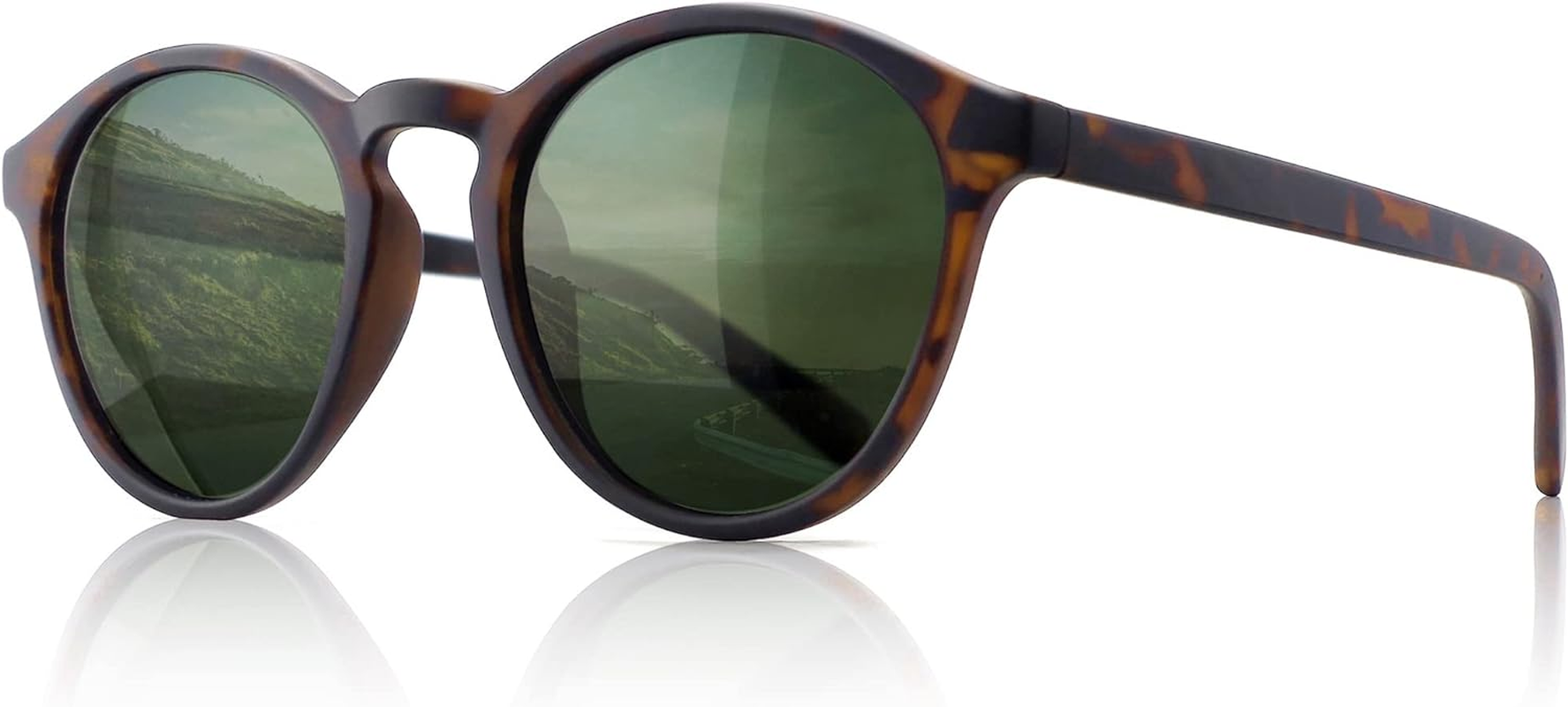 SUNGAIT Classic Vintage round Polarized Sunglasses for Women Men Retro Style UV400