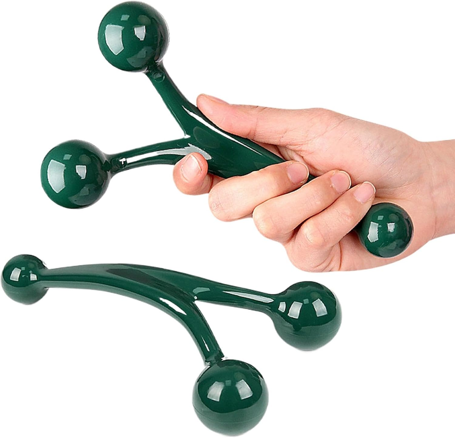 Neck Massage Roller Handheld | Y Design Handheld Body Massager Roller - Scientific Shoulder Foot Full Body Acupoints Press Facial Tool for Skin Care Routine image number 6