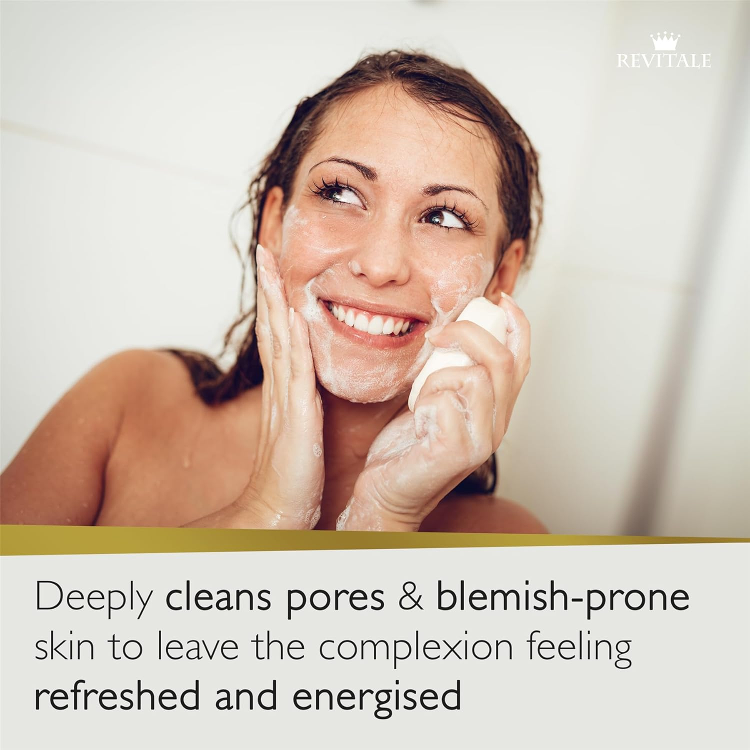 Revitale Pure Vegetable Advanced Sulphur Soap Treatment 80G - Antibacterial - Helps Fight Blackheads, Spots, Skin Irritation image number 3