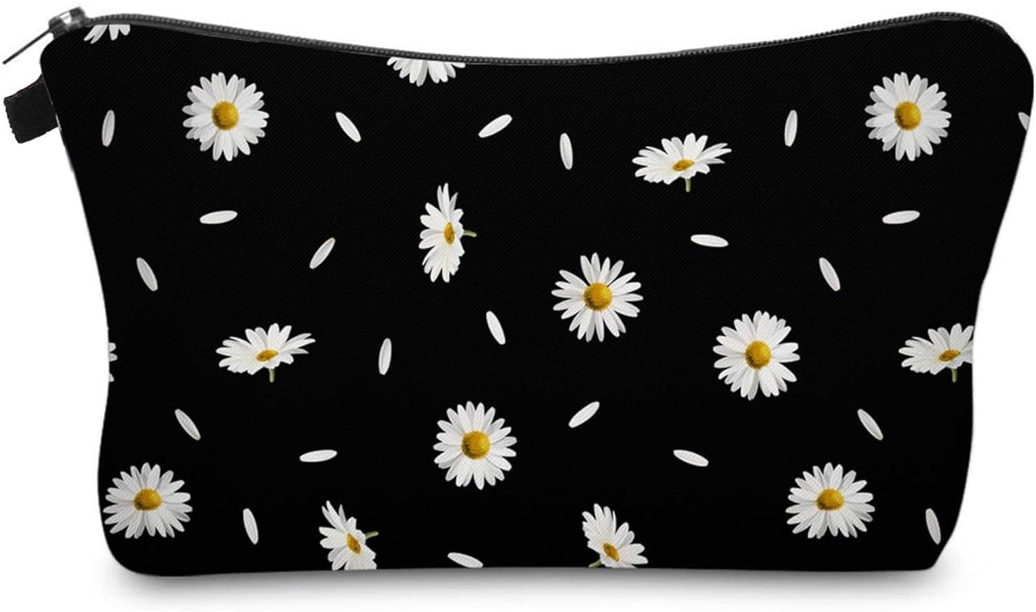 Travel Cosmetic Bag, Mini Travel Toiletry Bag Organizer for Purse Portable Zipper Make up Pouch Small Cosmetic Case, Travel Cute Purse Case for Women (Daisies)