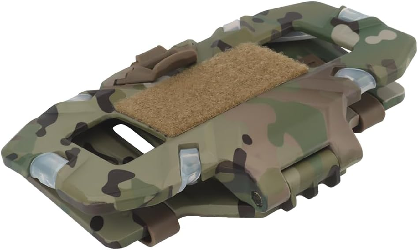 CMAIR4U Tactical Vest Phone Holder,Molle Mount,Universal Chest Phone Board Carrier Foldable Navigation Board,For Outdoor Paintball Airsoft Hunting Game (CP) - Cp image number 2