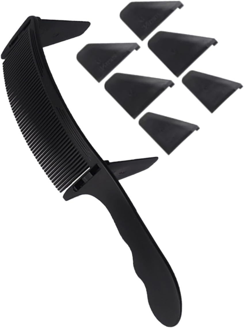 TOVINANNA 4Sets Professional Barber Styling Comb Fine Tooth Hair Comb for Men Curved Hair Cutting Tool Travel Hairsheet image number 2