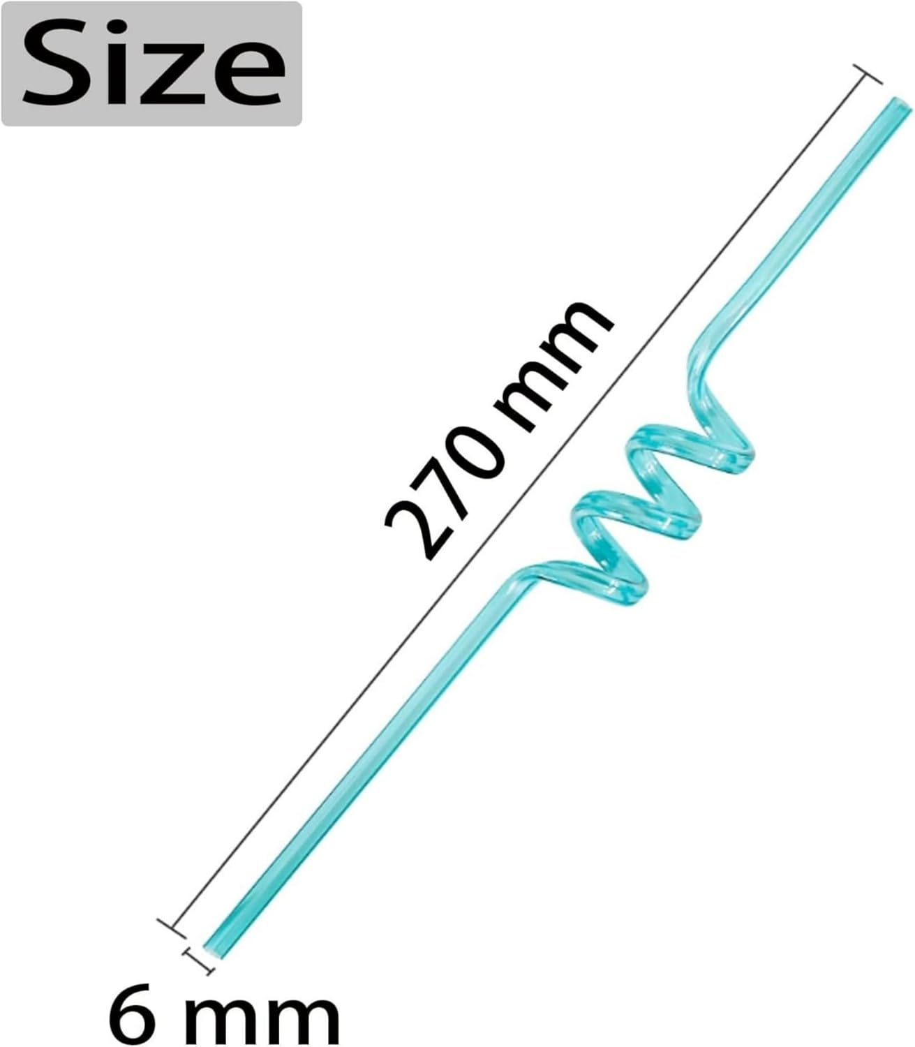 Add 10 Pieces Curly Straws Silly Plastic Reusable Straws for Kids' Parties, Home Bar, Weddings, Birthdays, Family Reunions image number 1