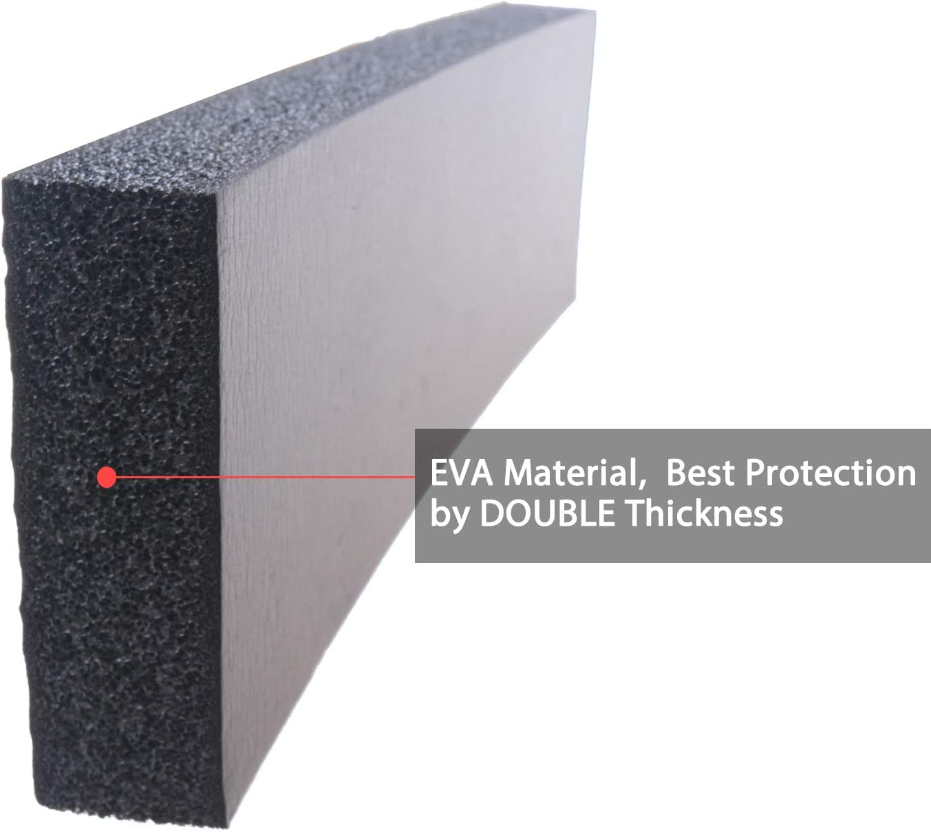 Garage Car Door Protector, 4 Pack Garage Wall Protector Bumper Guard for Car Doors Anti-Collision Waterproof Inflaming Ultra Self Adhesive EVA Foam for Warehouse Parking Assist (3X10X30Cm,Black) image number 3