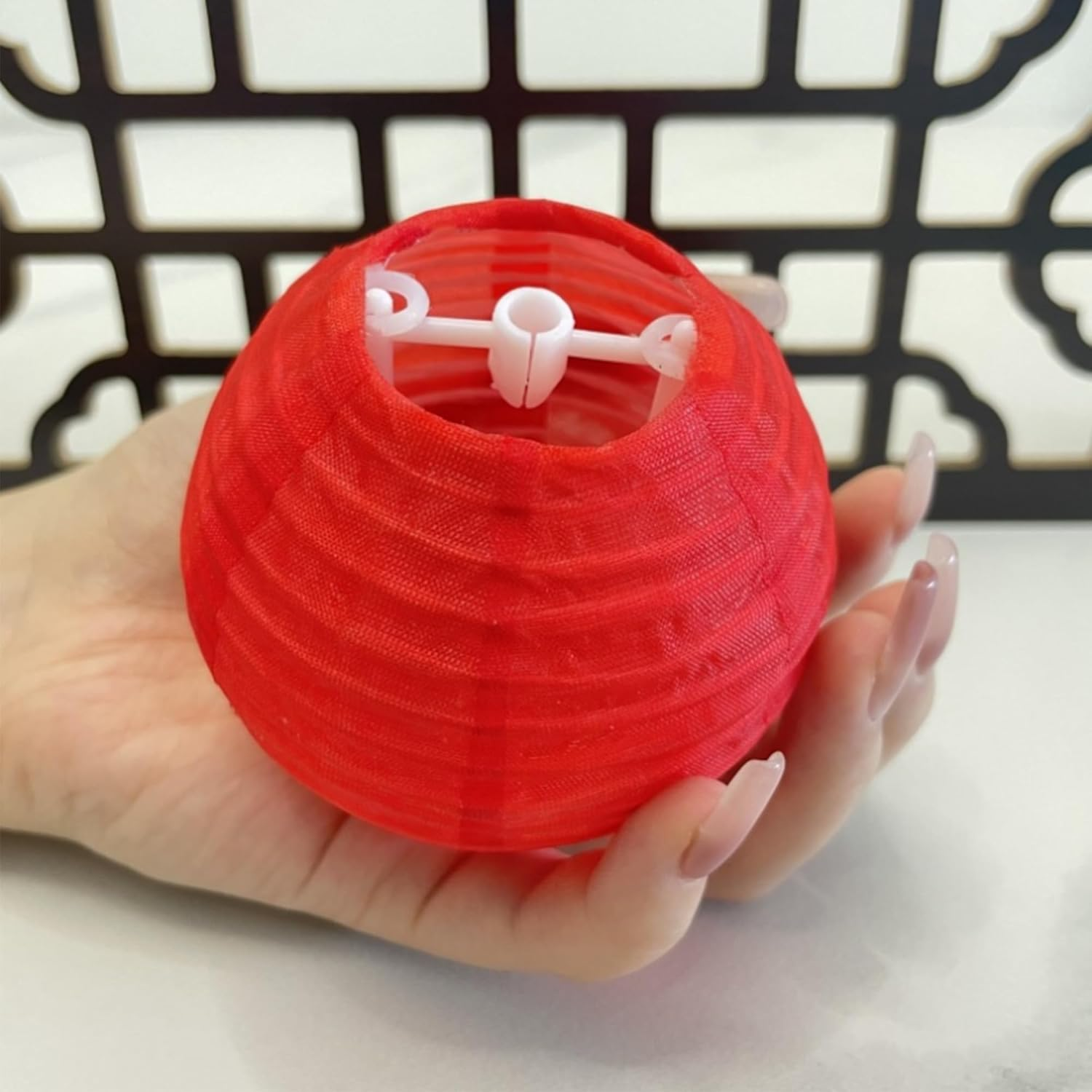 Niuhong 10 X 3 Inch Mini round Lantern, Small Lanterns, Room Decoration, Hanging Garden, Balcony Decoration, Indoor and Outdoor Party, Birthday, Wedding, Christening (Red) image number 1