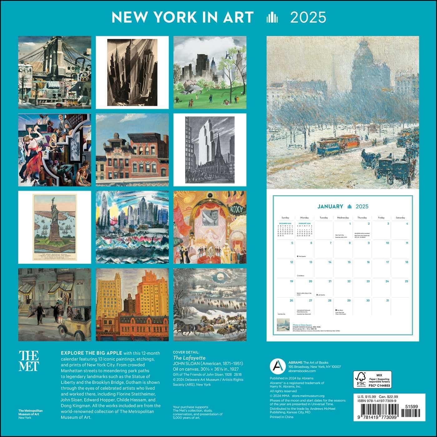 New York in Art 2025 Wall Calendar image number 3