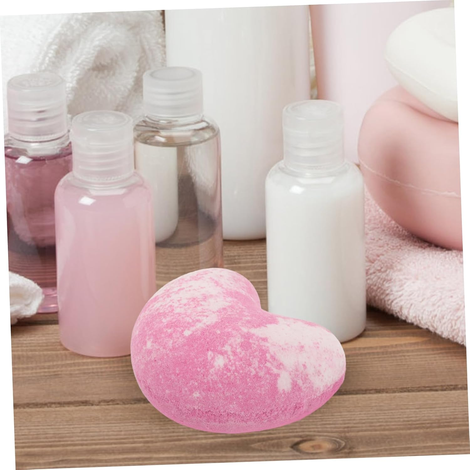 WRITWAA Heart-Shaped Bath Salt Bombs for Women Aromatherapy Shower Tablets for Mom Daughter Lover image number 4