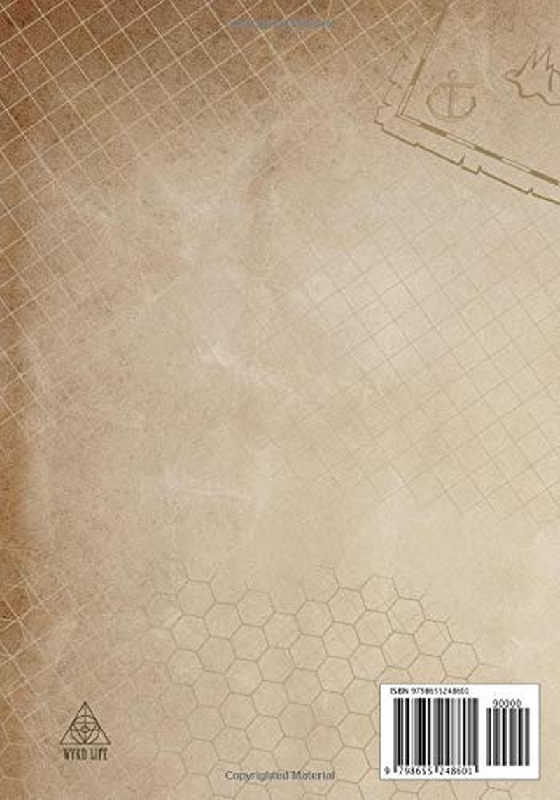 Graph & Hex Paper Composition Notebook for Role Playing Games: Lined, Quad & Hex Rule RPG Pages with Free Dungeon Maps