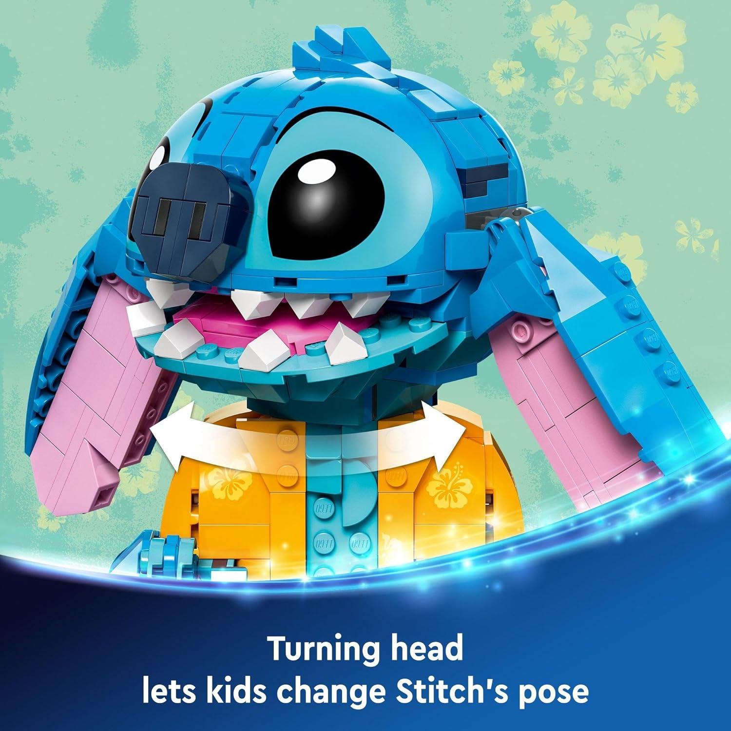 LEGO | Disney Stitch Figure Building & Construction Toy, Lilo & Stich Merchandise for Girls Age 9-12, Creative Kids Toy with Moving Parts, Model Building Kit for Room D&eacute;cor for 9 Year Old Girl 43249