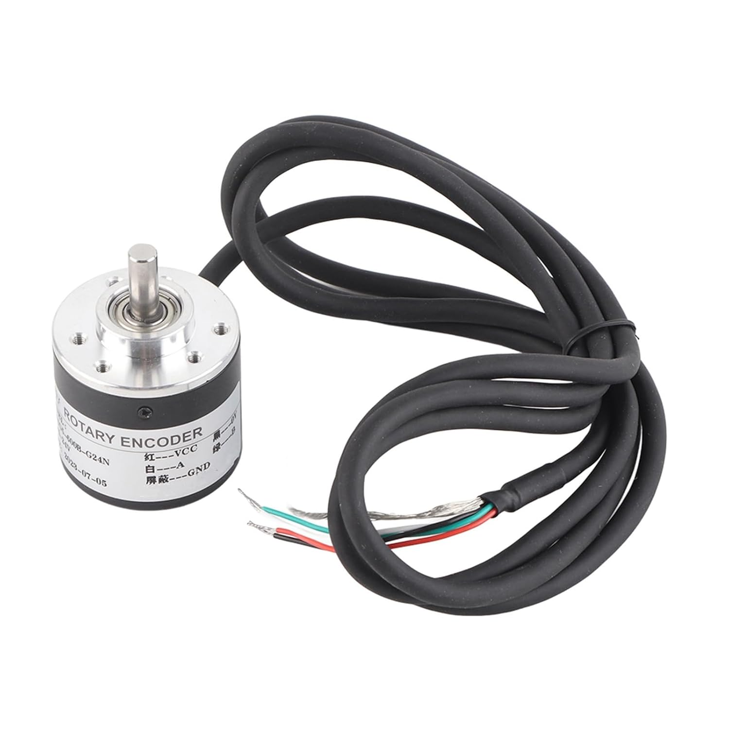 Cryfokt Durable Magnetoelectric Encoder 600P/R 5V-24V AB 2 Phase, 6Mm Shaft, for Fixed Length Automatic Leather Guillotine Machines