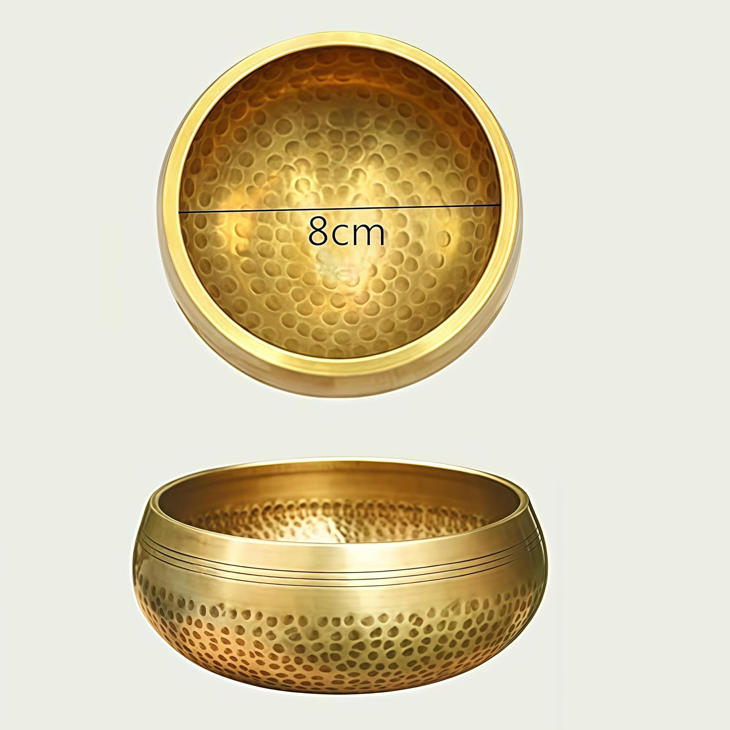 Tibetan Singing Bowl Set, Chakras Healing Bowl with Mallet and Silk Cushion,Handmade Singing Bowl for Yoga, Mindfulness, Healing, Meditation (3.15 Inches Diameter) image number 1