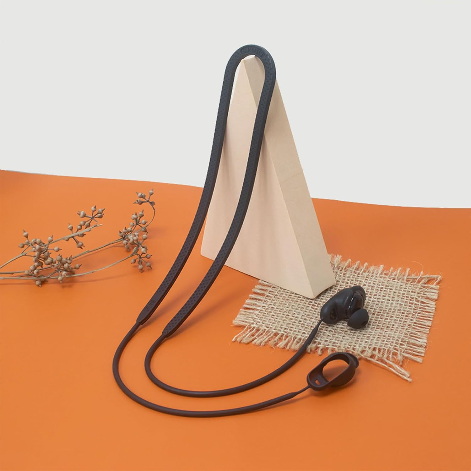 CTOUUGRS Anti-Lost Sports Strap for Bose Quietcomfort Earbuds II Silicone Lanyard Accessories Compatible with Bose QC Earbuds 3 Neck Rope Cord Black Color image number 3