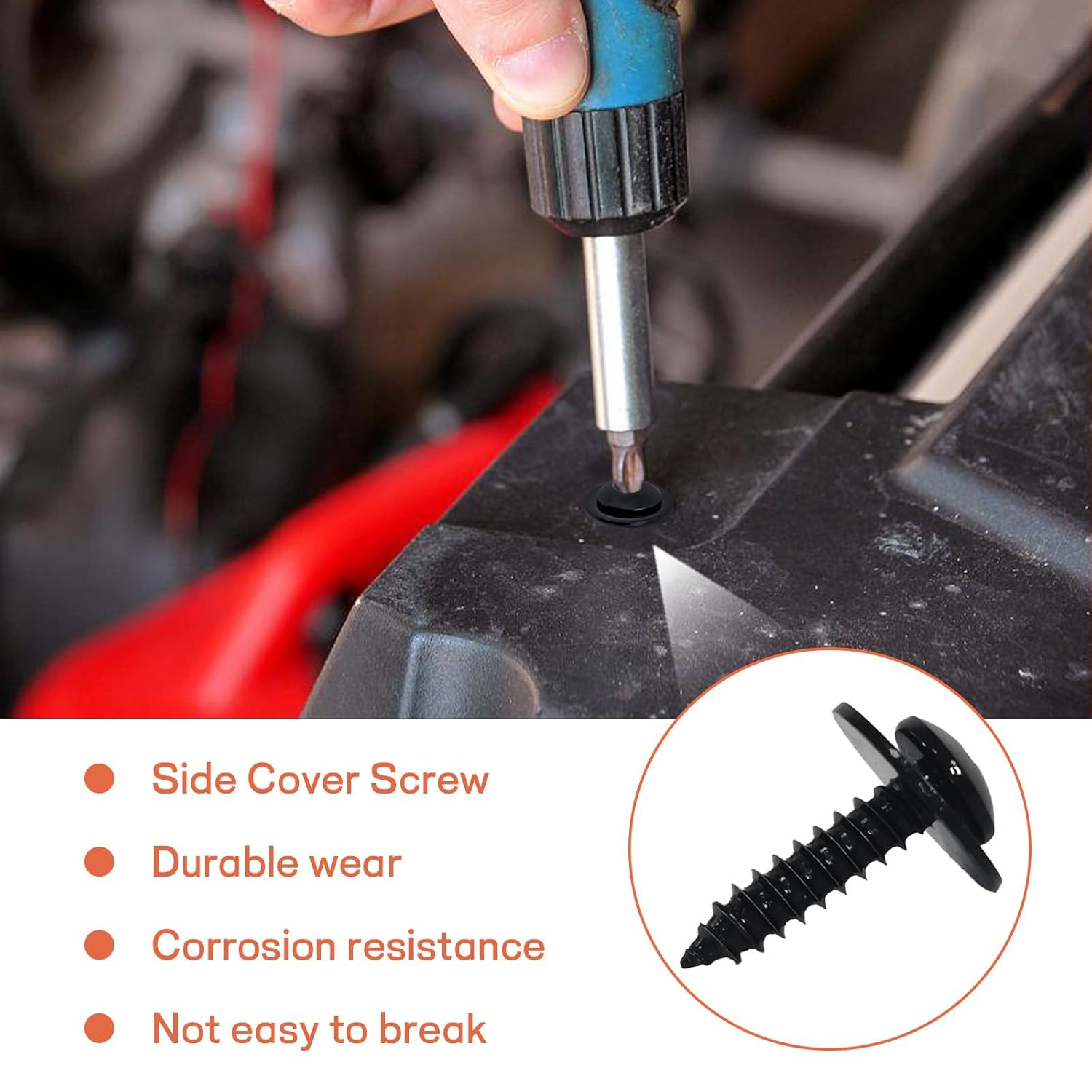 50PCS Fender Liner Splash Shield Wheelhouse Liner Screw Compatible with Accord 1986-2012/Civic 1999-2005/Element 2003-2007, Replaces# 90114-SE0-000