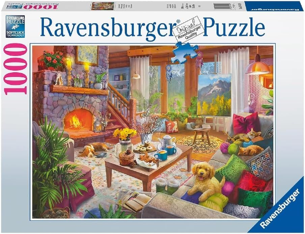 Ravensburger Puzzle 2D 1000 Element&oacute;w: Przytulny Pok&oacute;j, Stary Design
