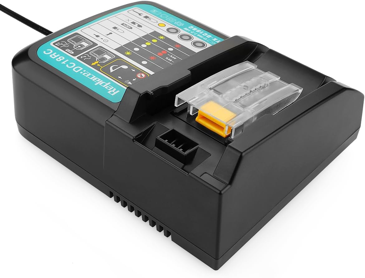 DC18RC DC18RD DC18RA Rapid Battery Charger, Compatible with Makita Tools 14.4V-18V LXT Li-Ion Battery BL1815 BL1820 BL1830 BL1850 BL1860 BL1840 BL1430 BL1415 image number 2