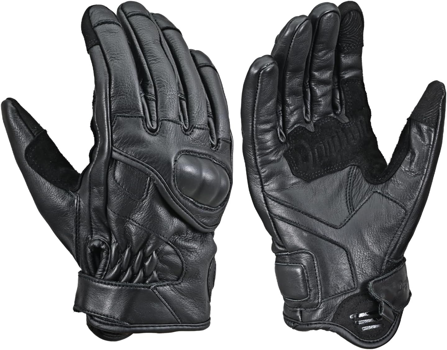 Daytona HBG-110 Motorcycle Gloves, Genuine Leather, Cowhide Leather, Spring, Summer, Autumn, Winter, Hard Protector, Touch Panel Compatible, Protector Gloves