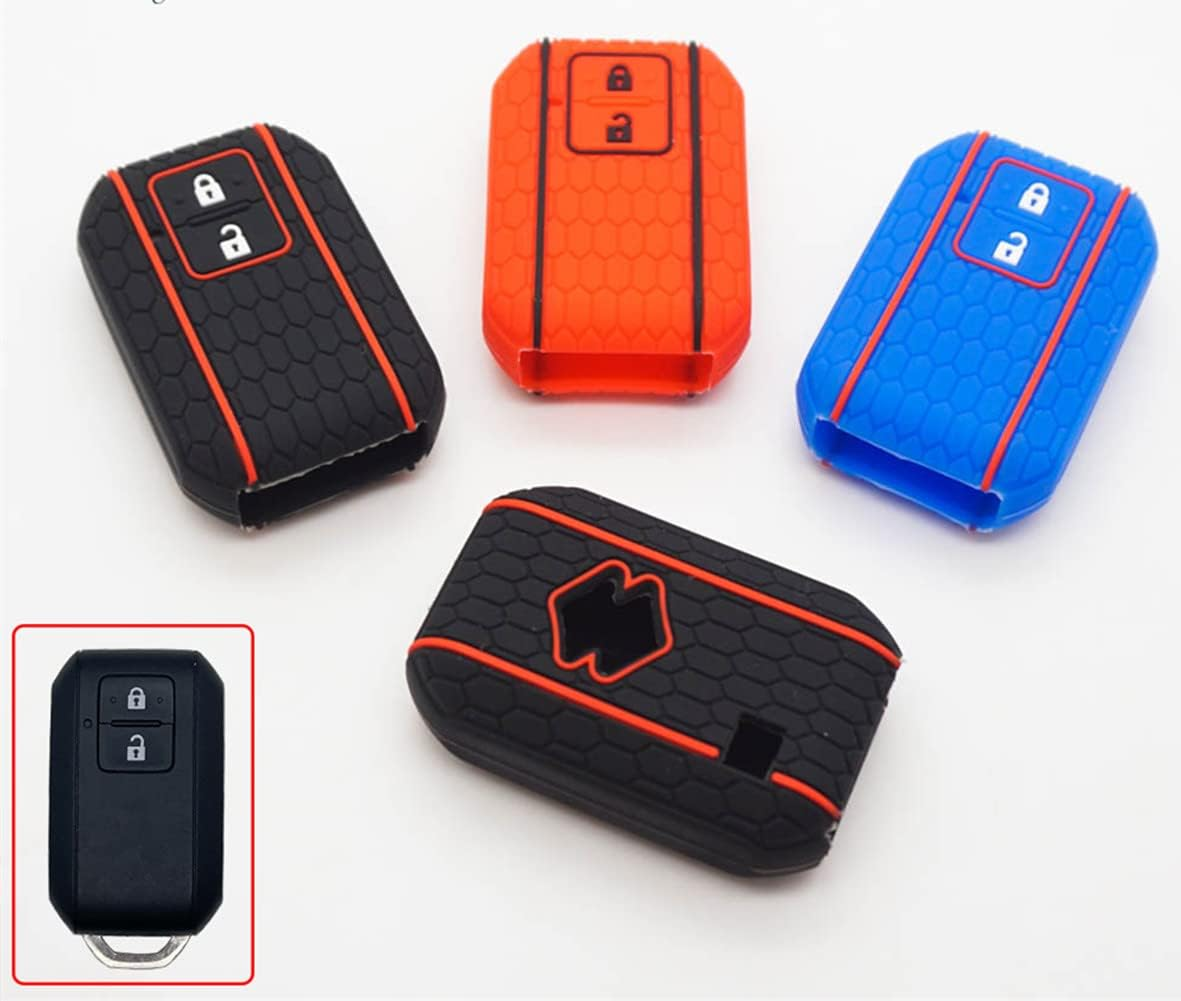 OTMIK Silicone Car Key Cover Case Compatible with Suzuki New Swift Wagon R Monopoly Ignis XL7 Soft Key Shell (Balck 2 Buttons) image number 4