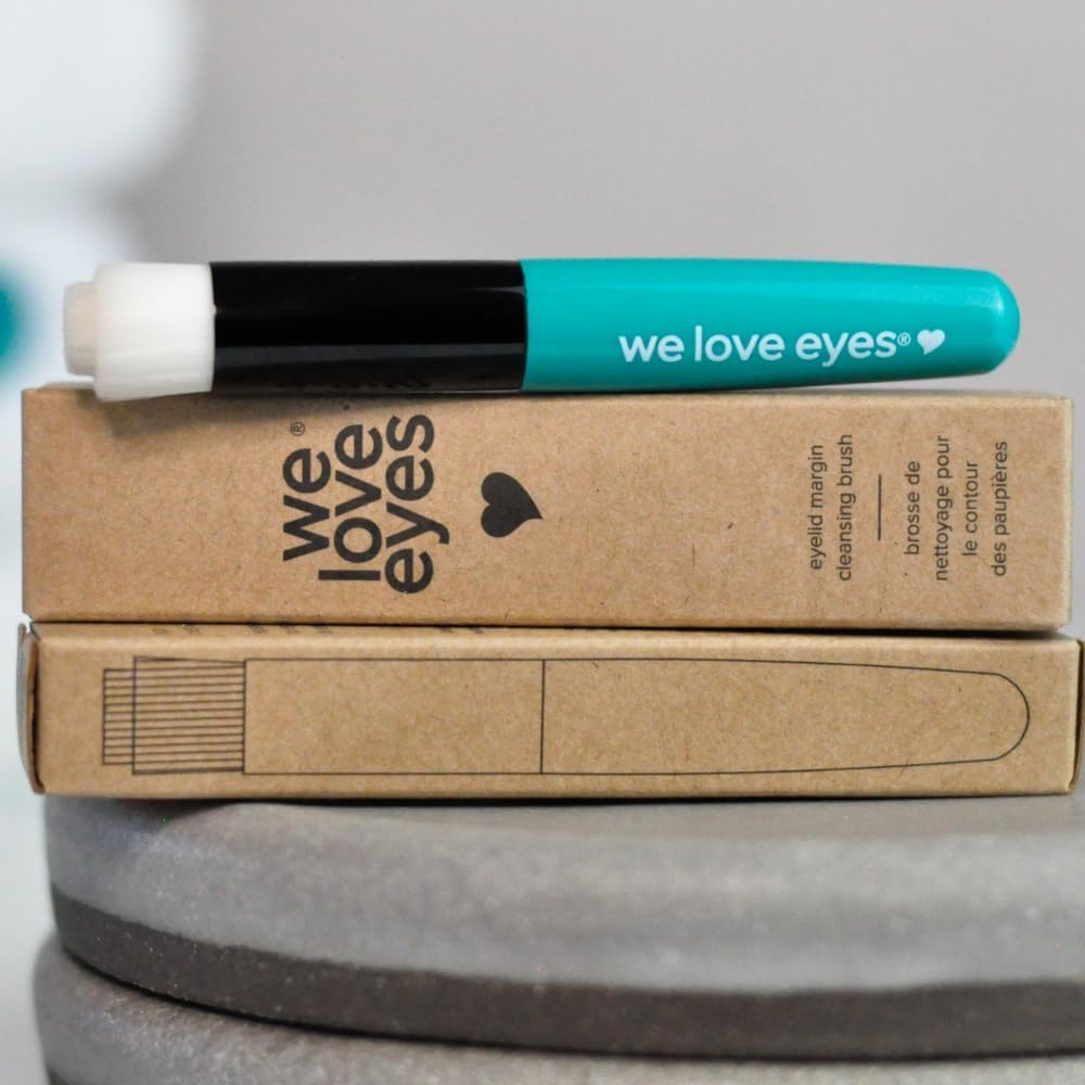 We Love Eyes - Eyelid Margin Cleansing Brush- Targets Dirty Eyelid Margins - Ideal for Lash Extension Daily Home Care & Eyelid Hygiene