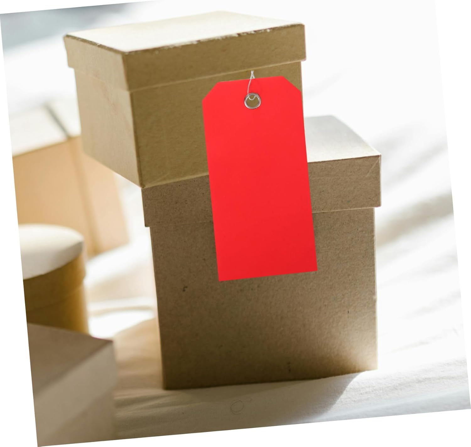 GARIOUANS 100Pcs Writable Blank PVC Shipping Tags with Metal Wire Ties Plastic Luggage Identification Labels for Travel Suitcases Backpacks Inventory and Cable Tagging Reusable and Easy To image number 3