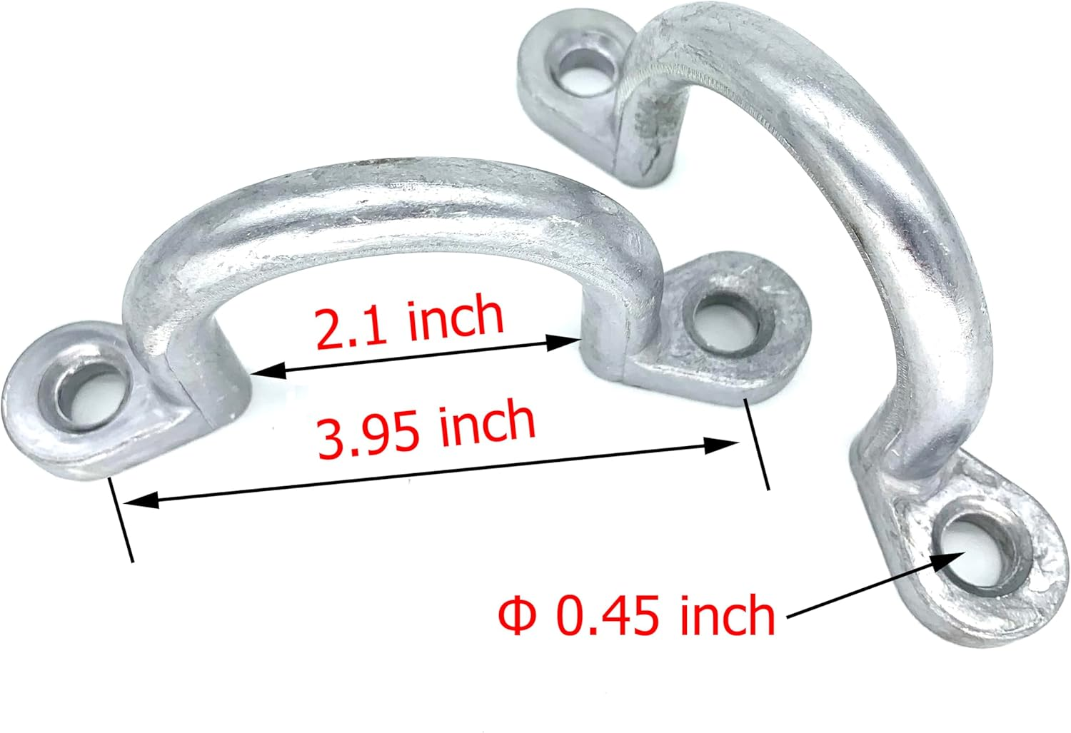 For Horse Trailer Ties Loop 2" I.D Aluminum Bolt-On Lashing Rope Horse Tie down Ring (2 Pcs) Horse Trailer Accessories Tie Ring down Blocker for Horses Parts and Rings Cross Ties image number 3