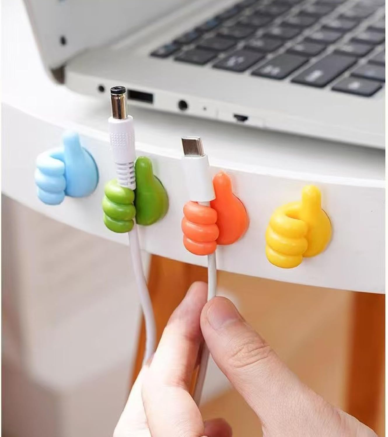 Thumb Data Cable Fixator Data Cable Is Collected and Arranged 10Pcs Fixator, No Punching and Hook Cable Organizer image number 1