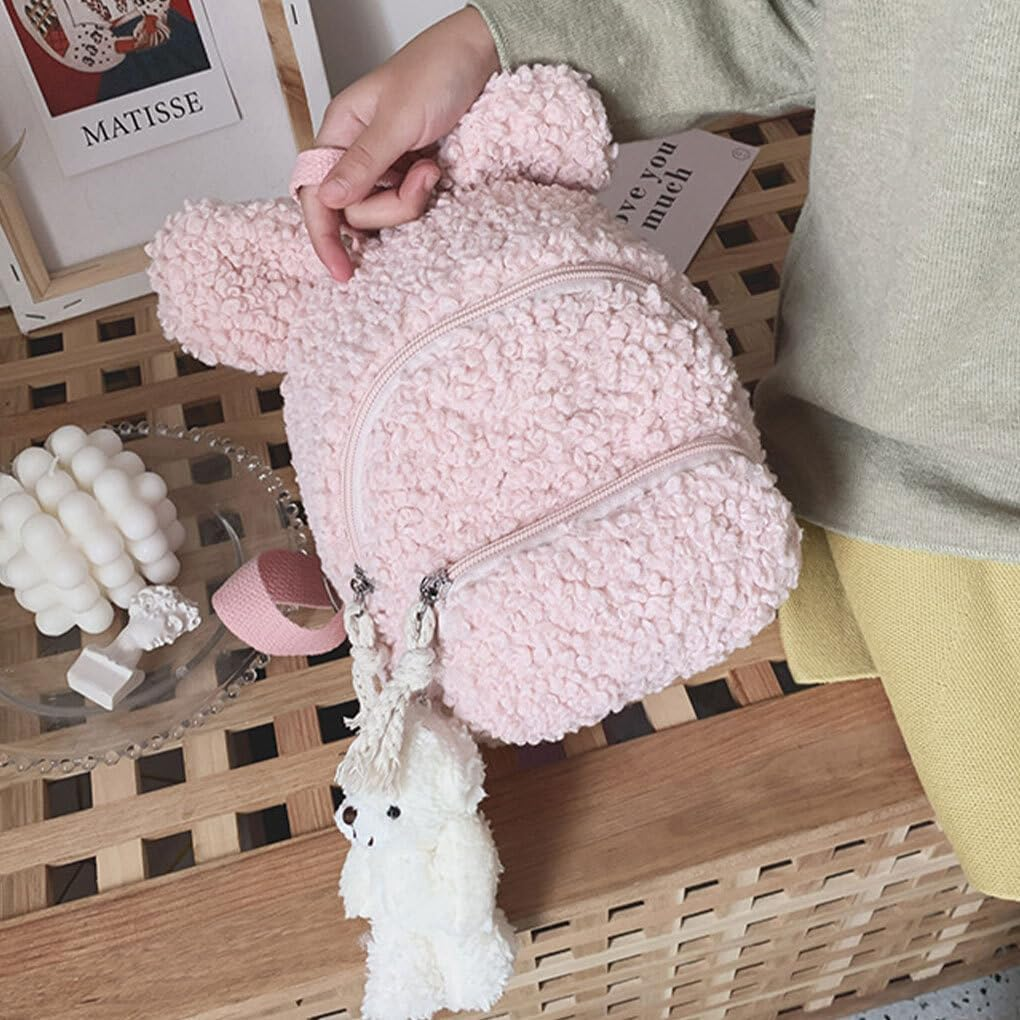 Durable Plush Bunny Childrens Backpack Built to Last Made of Plush Polyester Plush Bunny Backpack Smooth, Purple image number 2