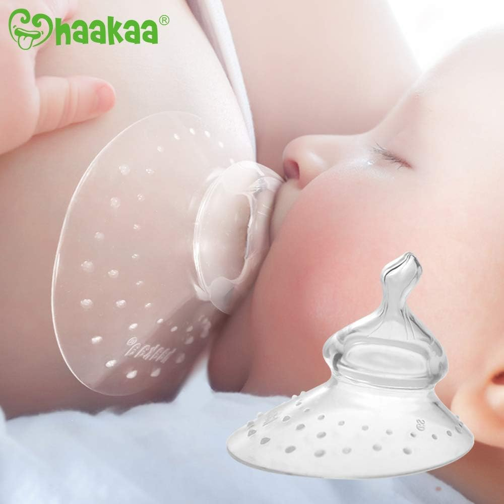 Haakaa Nipple Shield for Breastfeeding with Latch Difficulties Cracked Flat or Inverted Nipples BPA Free, Silicone Breast Shield 28Mm, 1Pc (Round Shape) image number 4