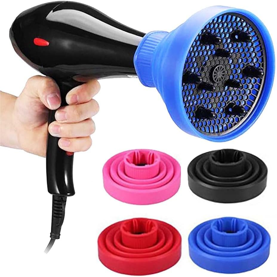 Foldable Silicone Diffuser Portable Universal Hair Drying Curly Hair Dryer Holder Diameter 4-5Cm image number 4