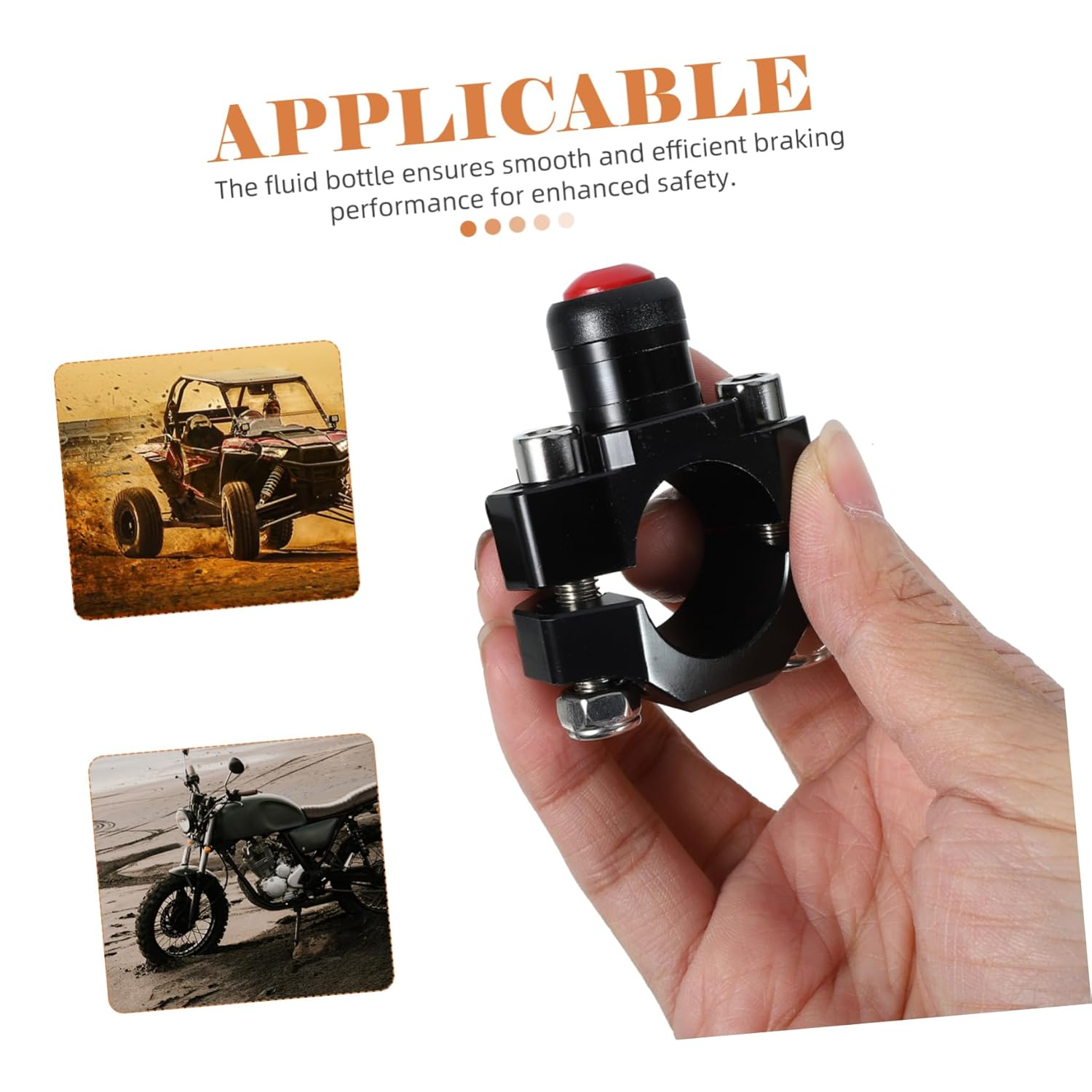 Mikinona Replacement Motorcycle Ignition Coil Switch with Horn Function CNC Start Button for Offroad Motorcycles Durable Reliable for Engine Performance Enhancement - Black image number 6