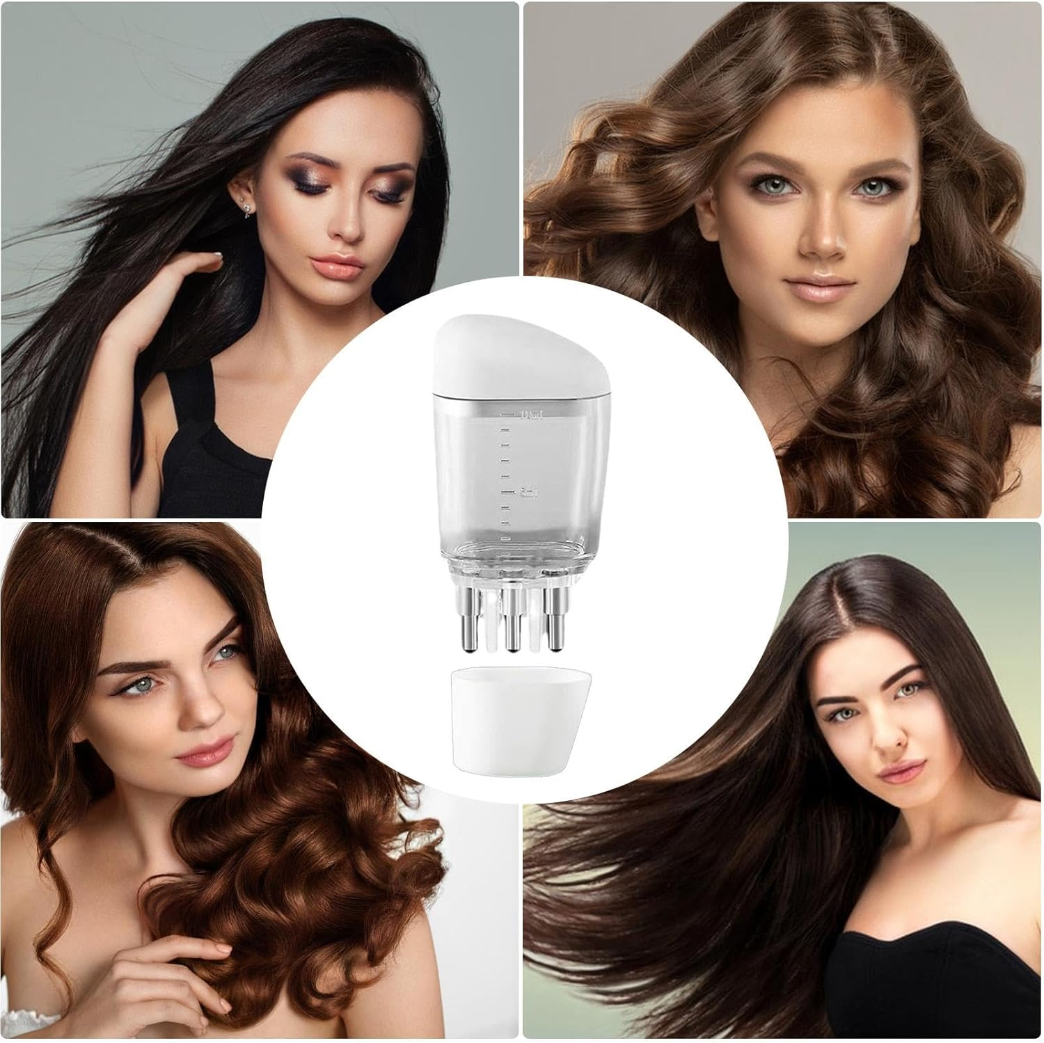 Vgvgaj Hair Oil Applicator,Portable Scalp Massager Oil Comb | Hair Oil Dispenser, Hair Oiler Applicator, Liquid Comb Applicator for Sensitive Scalp - Black image number 5