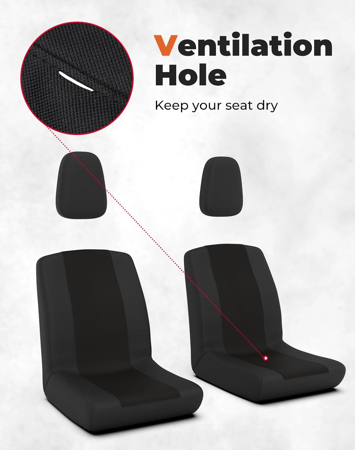 KEMIMOTO Seat Covers,Bucket Seat Cover Set Compatible with Rhino 450, Rhino 660, Rhino 700, Water-Resistance UTV Seat Covers Fits with Rhino Seat Cover with Headrest Cover Seat Cover Accessories 2PCS image number 6