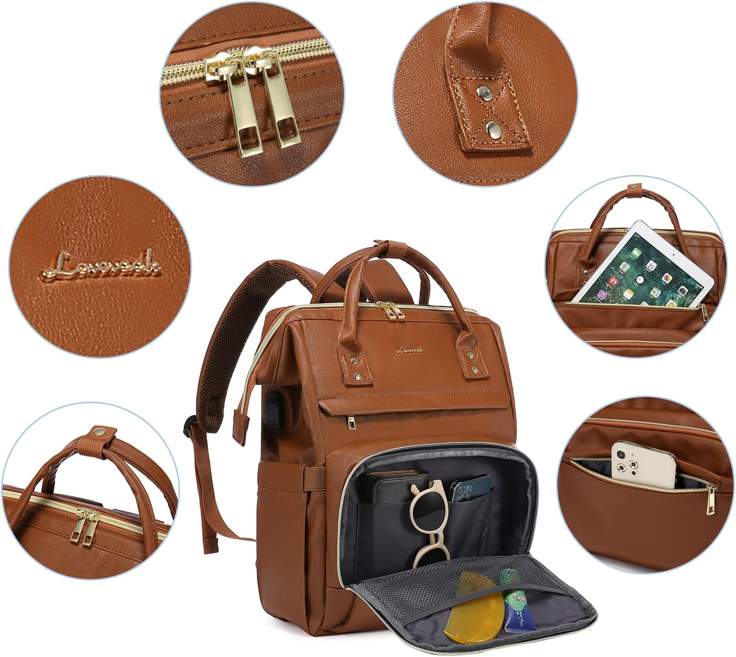 LOVEVOOK Laptop Backpack for Women ,Backpack for Women Fashion image number 5