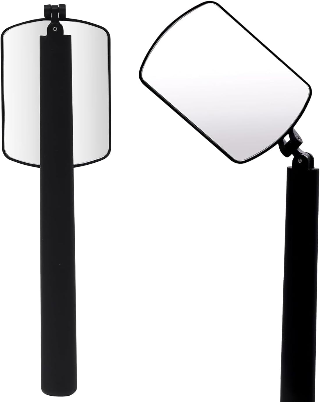 Lash Mirror, Grafting Eyelash Makeup Mirror, Multifunctional Eyelash Grafting Mirror, Square Folding Mirror, Lash Extension Supplies (Black)