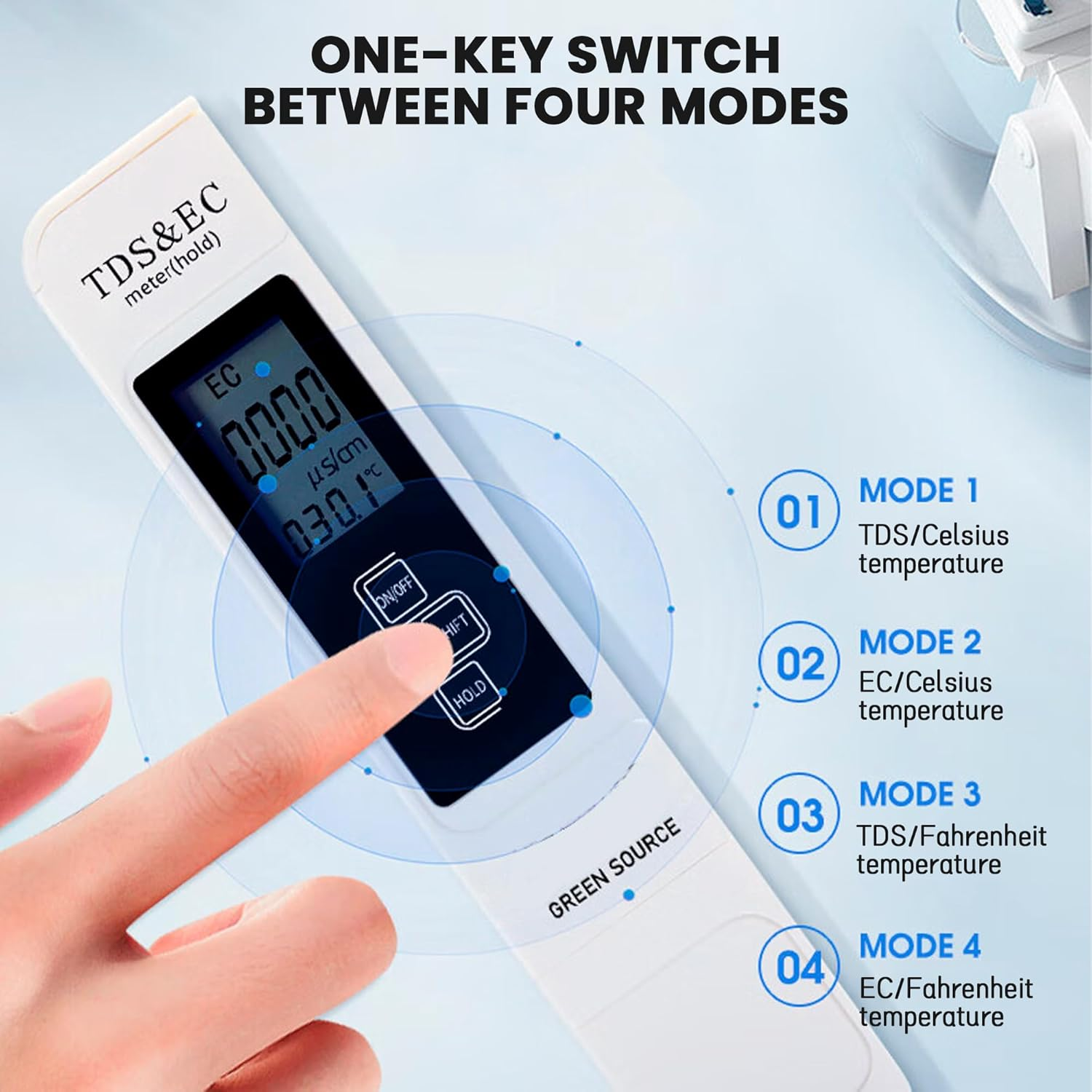 Water Testing Kits for Drinking Water- 4 in 1 TDS Meter TDS EC & Temperature(&deg;C,&deg;F) Meter,Accurate & Reliable Digital Tap, Well, Swimming Pool,Hydroponics, Aquarium, RO/DI System image number 6